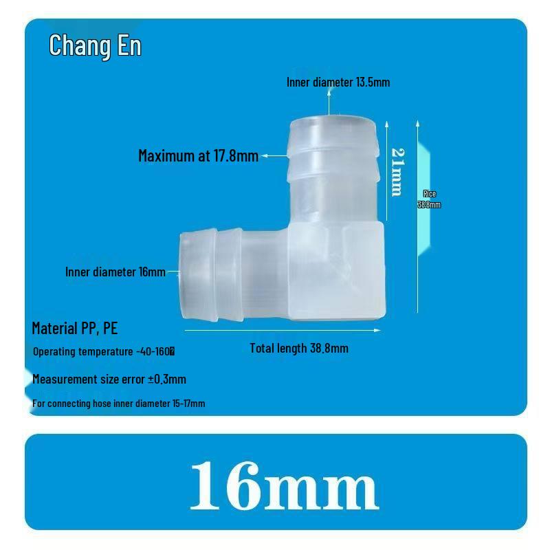 L-Shaped 90° Right Angle Plastic Hose Connector & Reducer