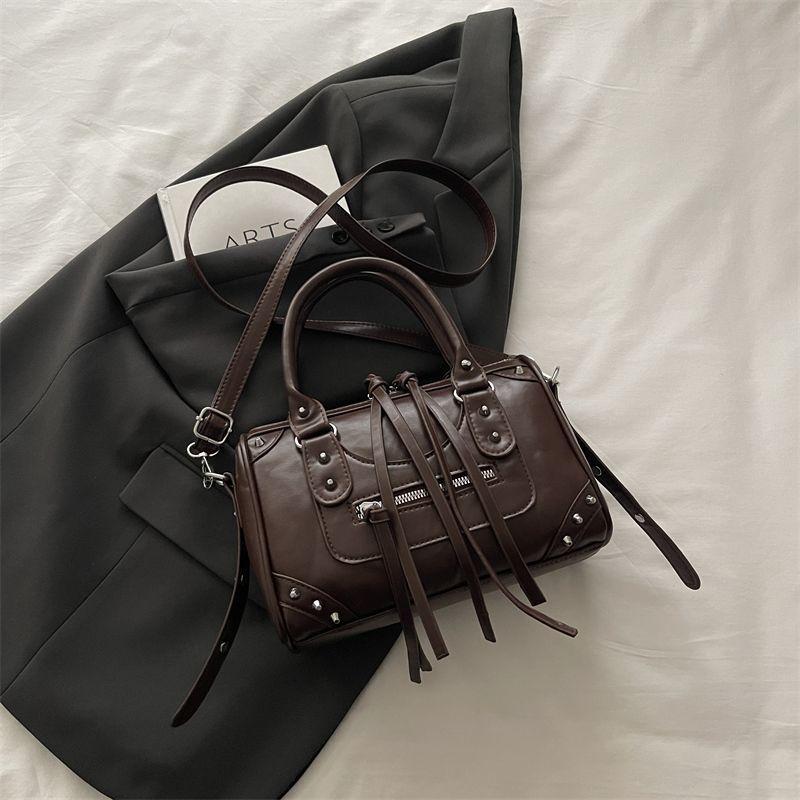 Brand Classic Bost Pillow Bag A Retro Motorcycle-style Shoulder/crossbody Bag Large-capacity Simple Solid-color Tote Bag New