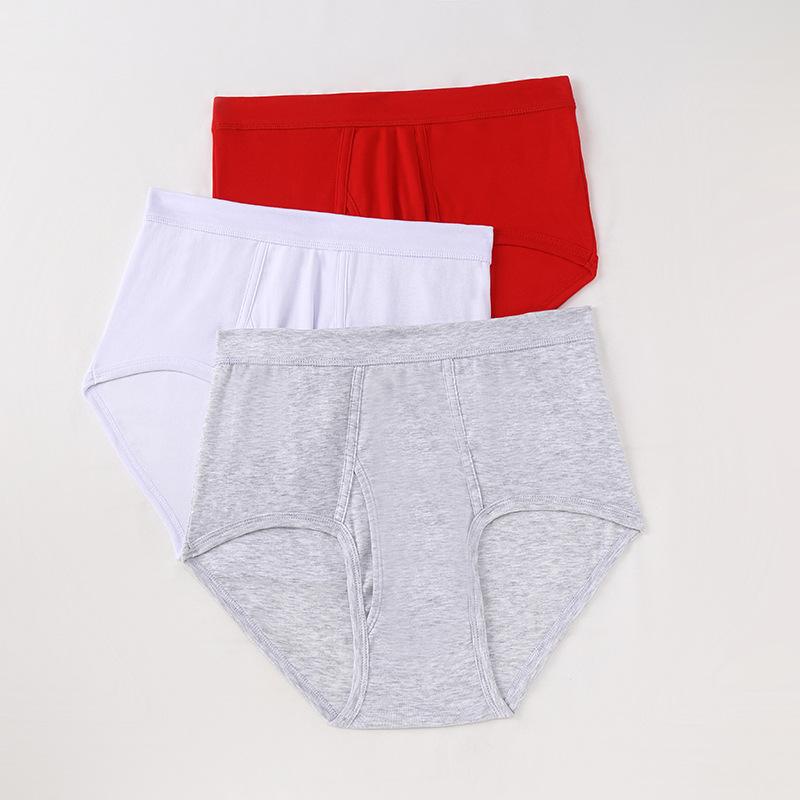 Pánské volné trojúhelníkové spodní prádlo pro střední věk a seniory, bavlněné, sexy, pánské nadměrné velikosti, spodní prádlo s vysokým pasem