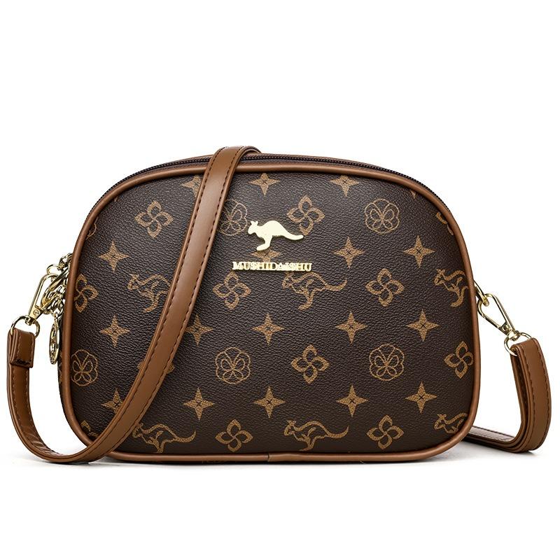 

Сумка-мессенджер на одно плечо, сумка высокого класса, женская модная нишевая сумка в форме круглого торта, темпераментная повседневная универсальная сумка-ракушка для женщин коричневый