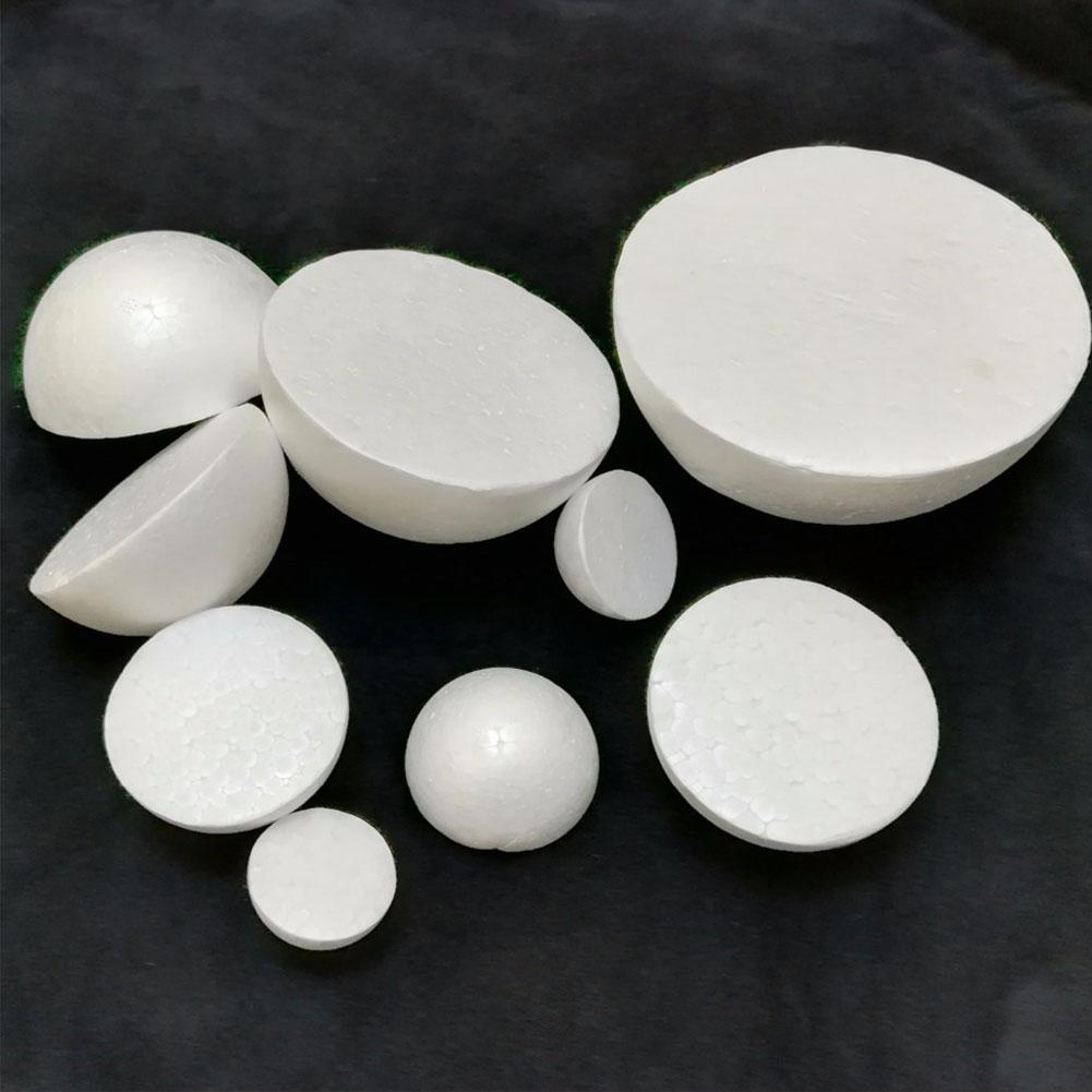 1pc 15cm/18cm/20cm/25cm Half Round Polystyrene Foam Ball For DIY Christmas Natal Kids Painted Wed Party Flower Ball Decor