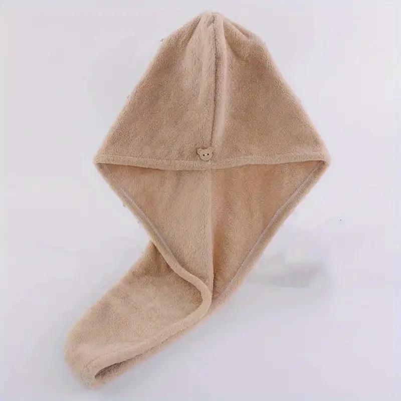 1pc soft blow drying cap, coral velvet thickened bathroom hair towel, women's super-absorbent quick-drying shower cap