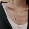 Elegant Ladies' Sweater Chain: 18K Gold & Titanium Steel Nose Necklace, Colorfast and Luxurious Accessory