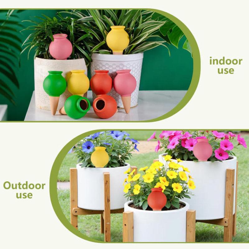 4pcs Plant Watering Spikes Automatic Terracotta Plant Watering Devices Garden