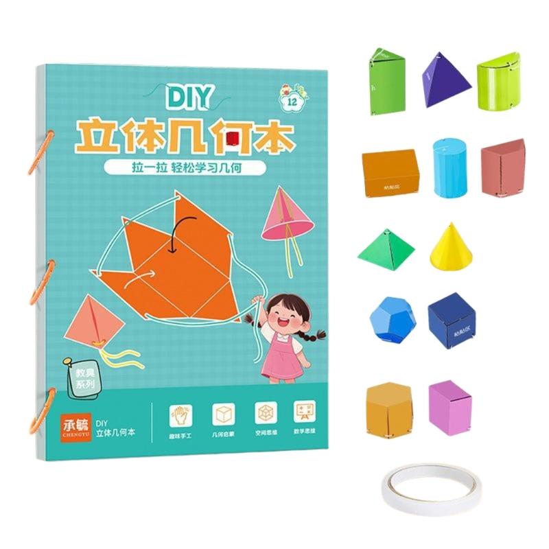 STEM Geometry Shapes Activity Book With Cutouts Foldable Augmentedreality Models For Students Classroom Or Home Learning