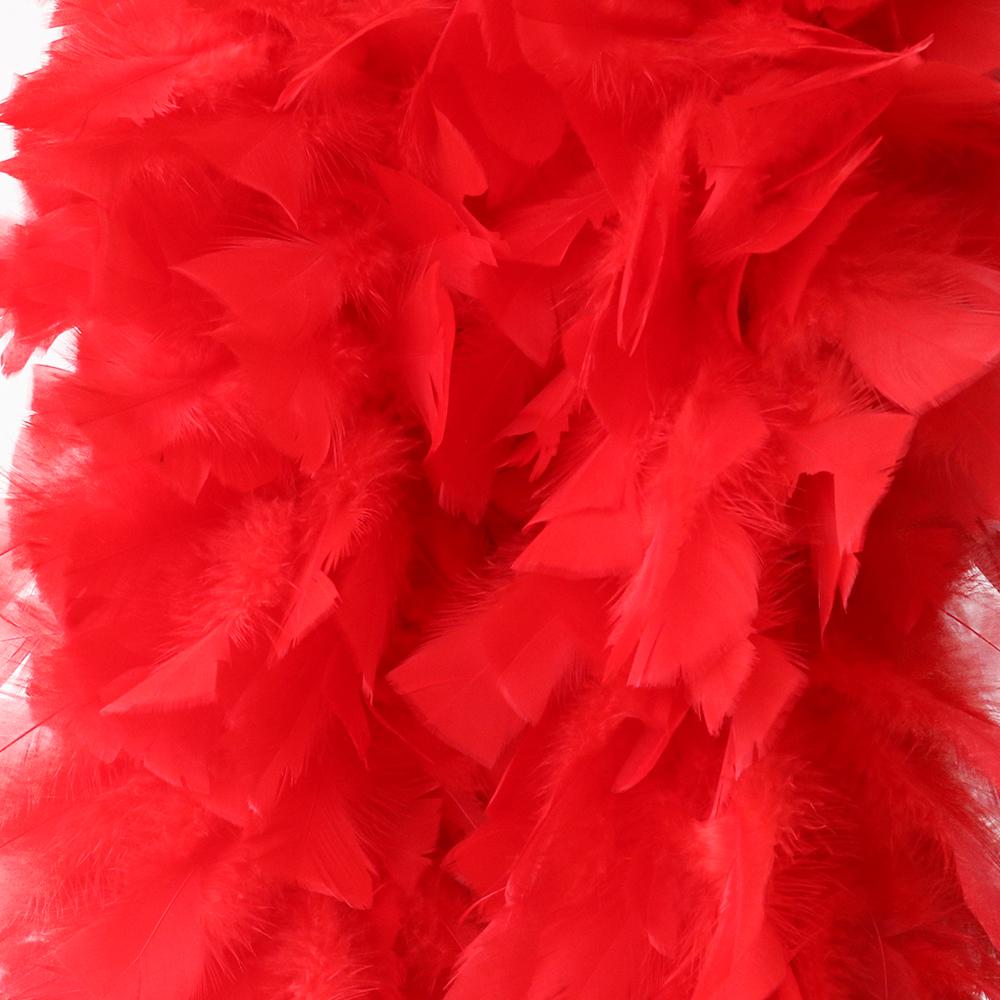 DIY 200 Grams Red Turkey Feather Boa High Quality Marabou Feathers Scarf for Costume Party Halterneck Scarf 2 Meters High Quality