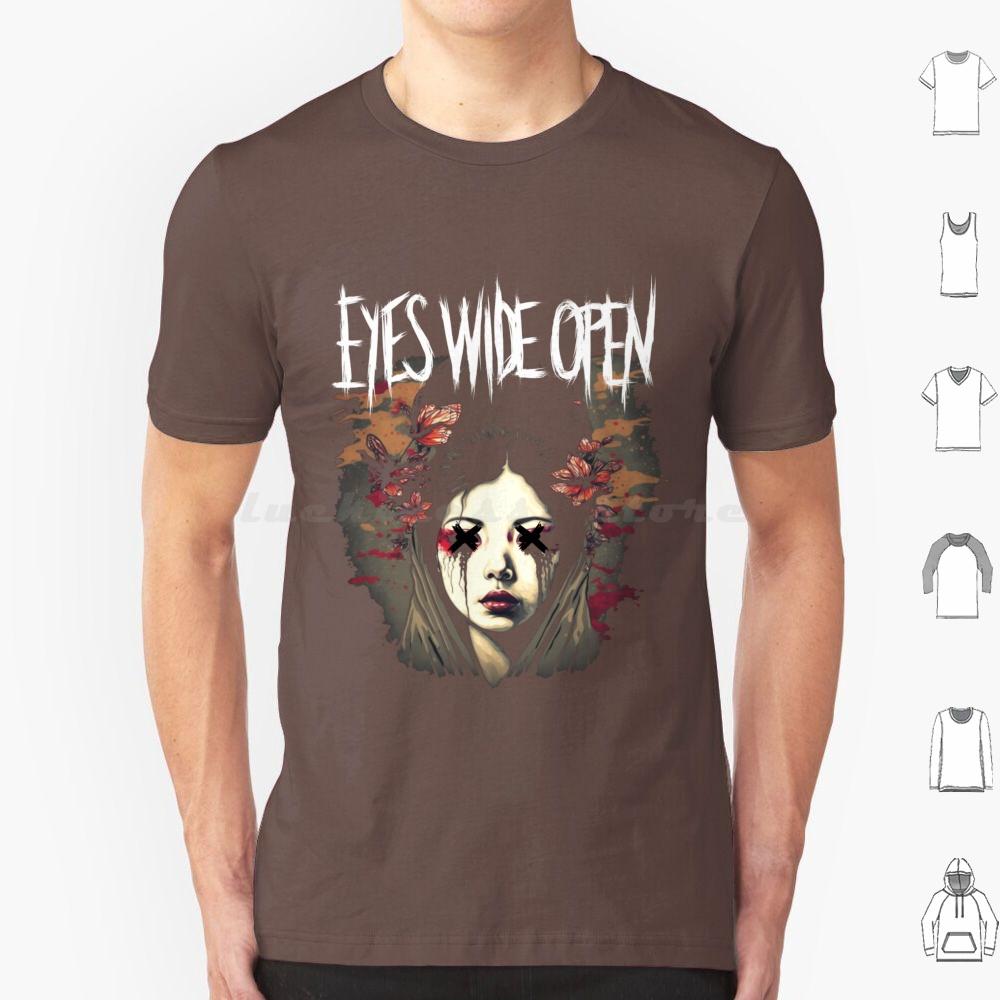 Metal Fan Art Eyes Wide Open T Shirt Big Size 100 Cotton Metal Bandshirt Eyeswideopen Deathmetal Bands Rockbands