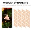 60pcs Wood Triangle Slices Blank Cutouts With Hole Smooth Eco-Friendly For Diy Craft Painting Wedding Christmas Decorations