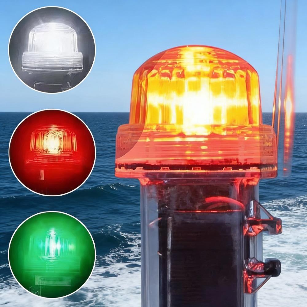 Solar Lamps Waterproof Solar Net Mark Light Solar Anchor Light Marine Navigation Warning Light Fishing Boat Accessories