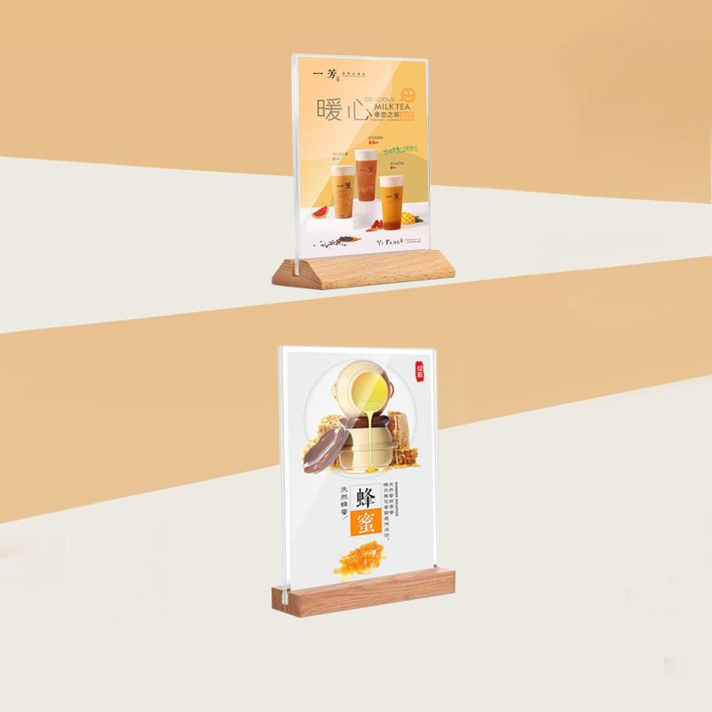 A4/A5/A6 Table Top Acrylic Sign Holder Stand Double Sided Clear Picture Frames Sign Holder Menu Recipe Display Cards Signboard