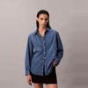Calvin Klein Vintage Casual Commuter Loose Cotton Denim Shirt Women shirts 47D758G