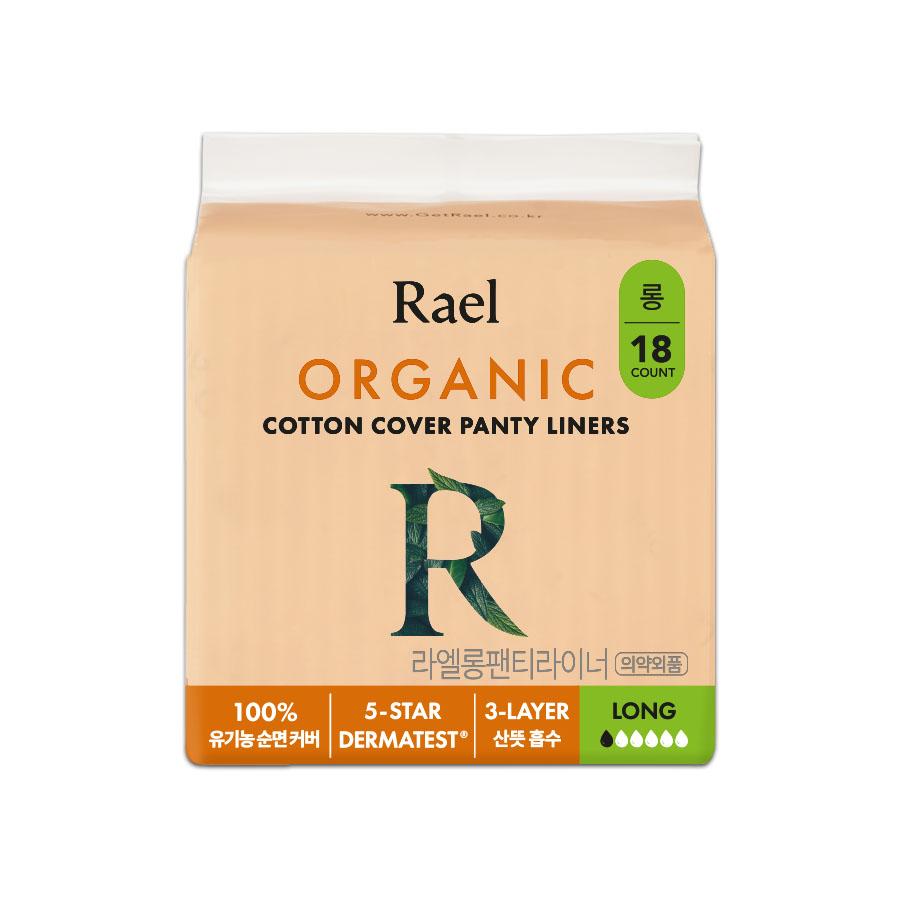 Rael Organic Cotton Cover Long Panty Liners (18 Liners) Long(18 Liners)