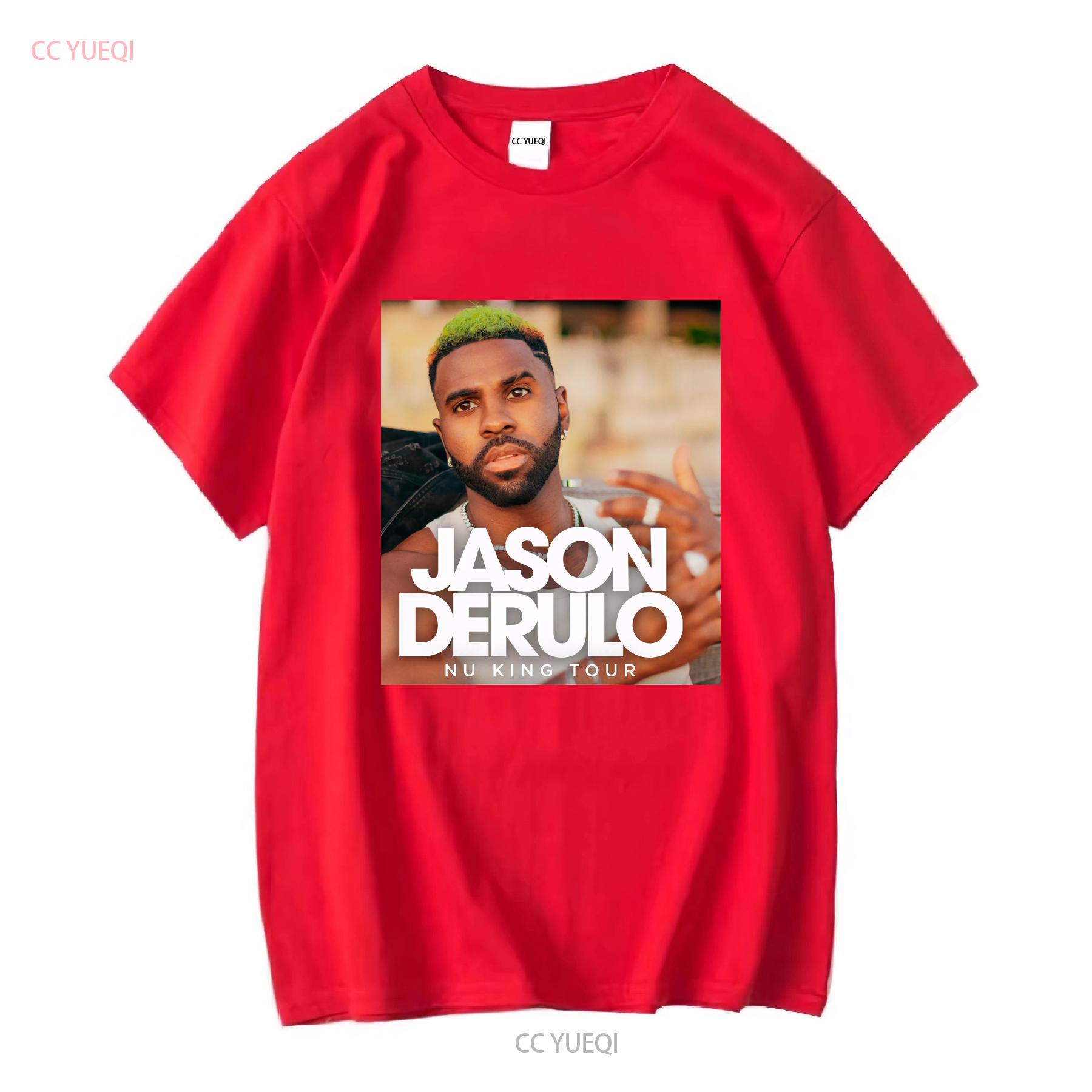 Jason Derulo Nu King World Tour 2024 T Shirt Cotton Men S 5XL 1CM2135 long or short sleeves vintage Washed Versatile homme S