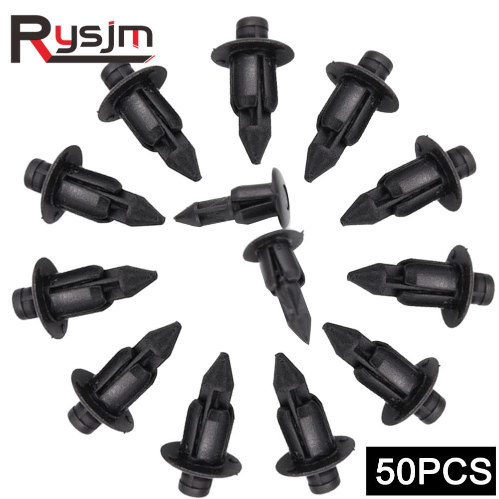 

50Pcs/set Door Trim Panel Clips Retainer Clips For Toyota Lexus 6mm Hole Auto Fastener Plastic Rivet Car Fenders Bumpers Clips