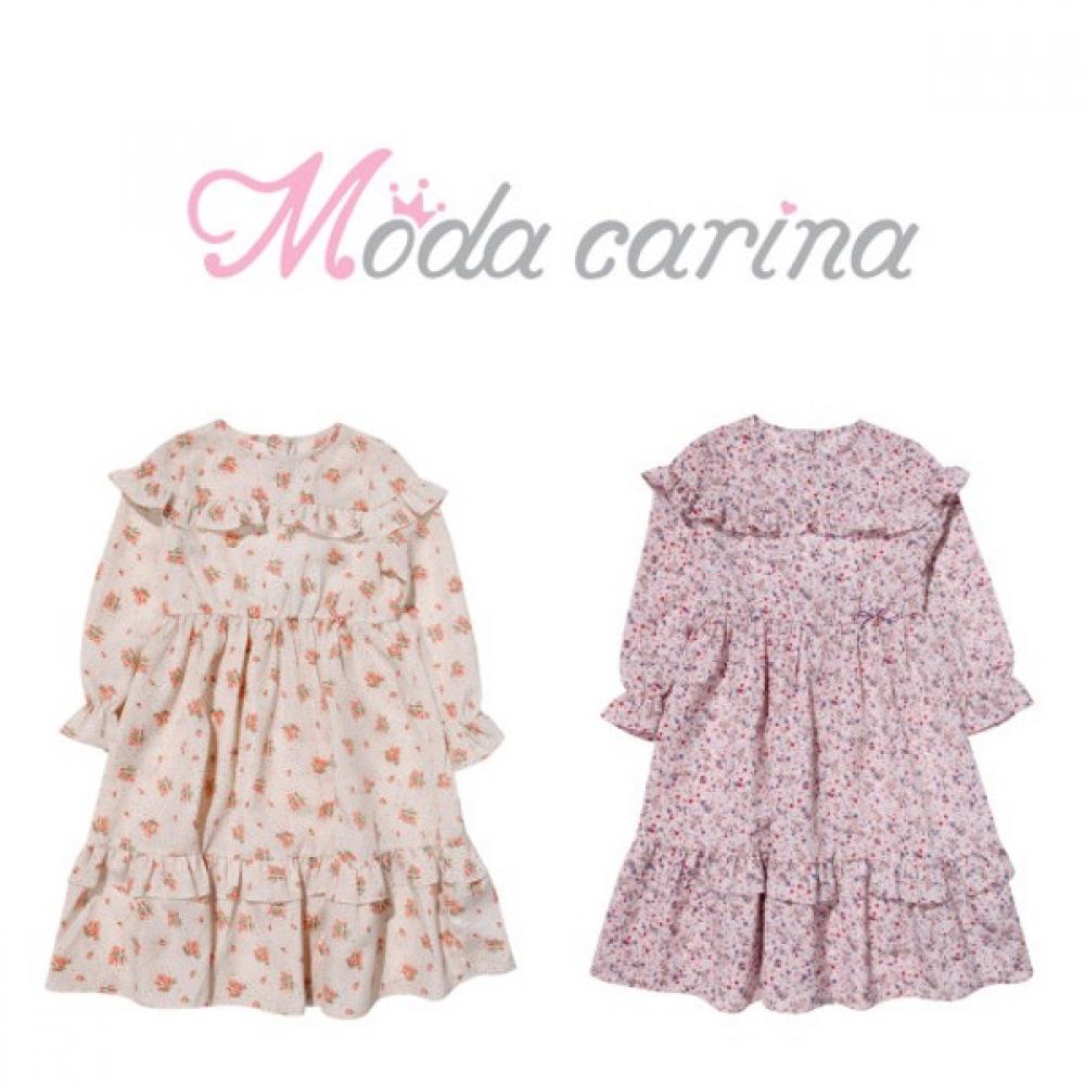

[Moda Carina] Moda Carina Frill Flower Dress Pink Pink/100