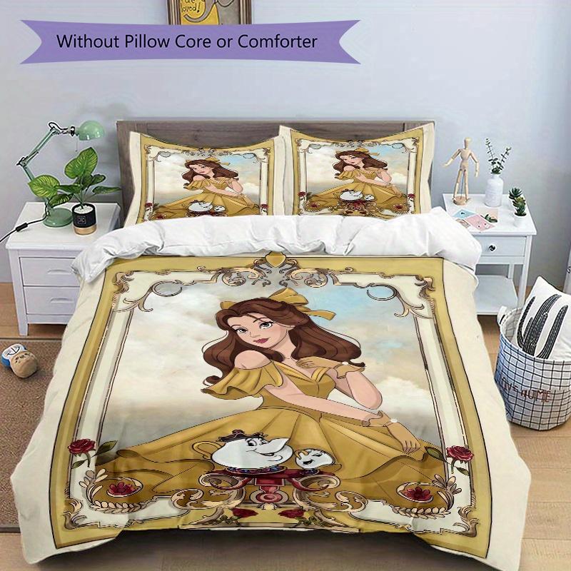 Ensemble de literie 3 pièces La Belle et la Bête Belle & Amis Comprend 1 housse de couette et 2 taies d'oreiller, Literie confortable