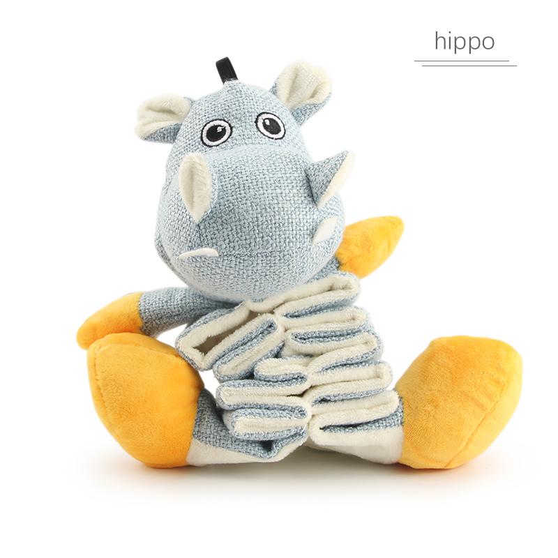 

Cloth Leakage Food Dog Toy For Puppy Hippo Slow Feed Small Dog Toys Kangaroo Koala Cotton Linen Slow Eat Pet Toy