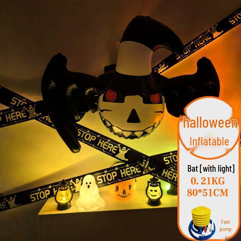 Halloween Pumpkin Ghost Inflatable Lantern for Decor & Costumes