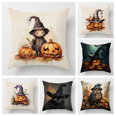Almofada Decorativa Decoração Sala de Estar Casa Capa de Almofada 40*40 40x40cm 60x60cm 45x45cm 50x50cm fronha Halloween Outono
