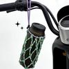 Portable Woven Coffee Cup Bag Hollow Out Foldable Cup Holder Mugs Bag