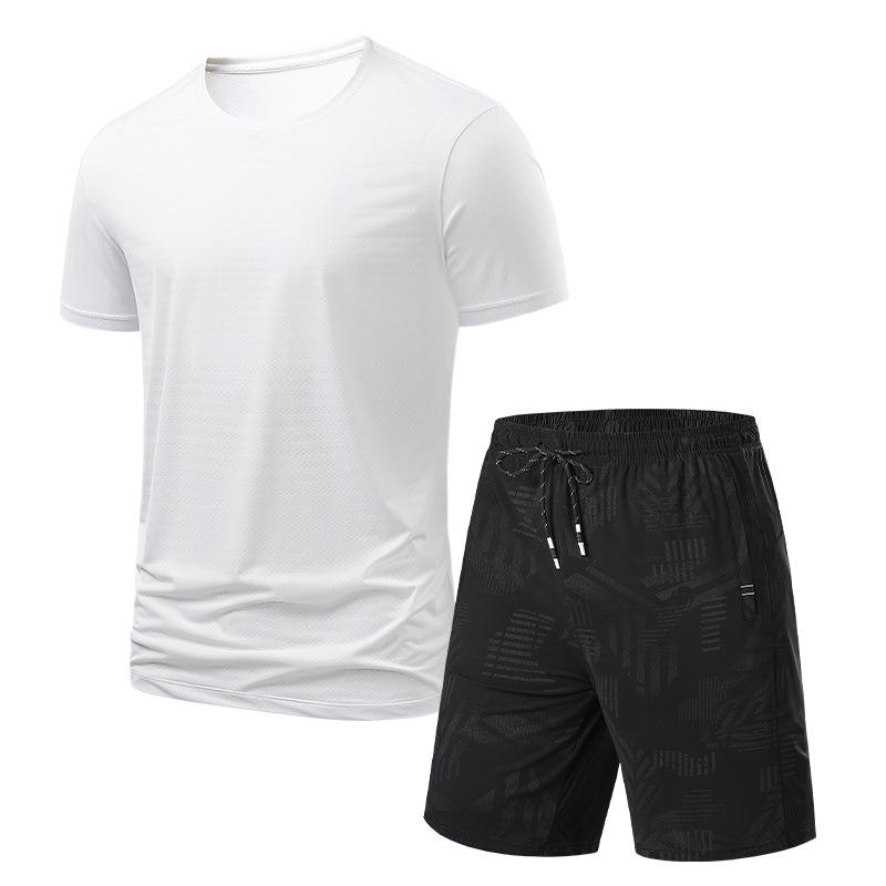 Breathable Sports Suit T-shirt Men's Shorts Casual Two-piece Suit Men's Lightweight Breathable Quick-drying