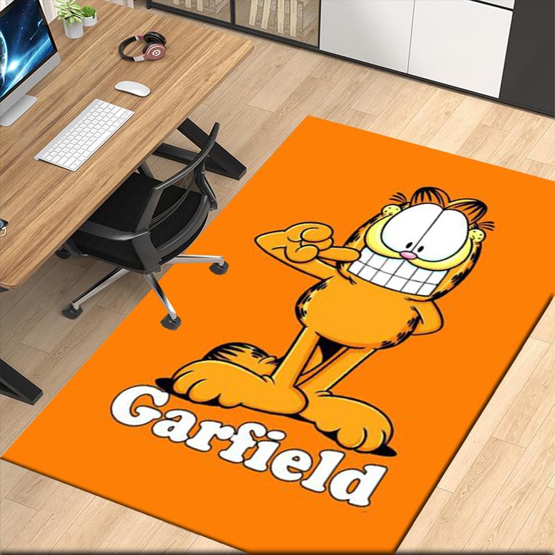 Garfield Printed Carpet, for Office Chair Living Room Bedroom Kitchen Room Decor Gifts.