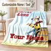 Couverture Plaid en Flanelle Personnalisable Lucky Luke Douce et Chaude pour Canapé, Lit, Usage Intérieur à la Maison