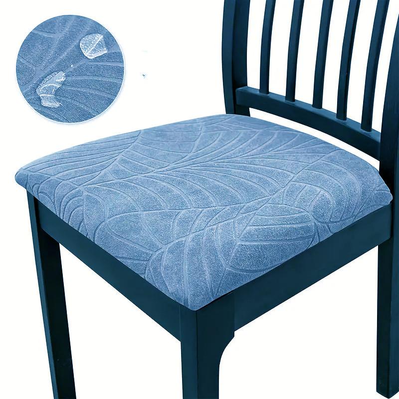 Jacquard Waterproof Chair Covers Slipcovers For Dining Room Wedding Banquet Office Chair Protector Seat Cover Set Of 1/2/4/6