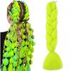 Synthetic Clip-in Hair 120 Cm Thick Lime Green for Braids