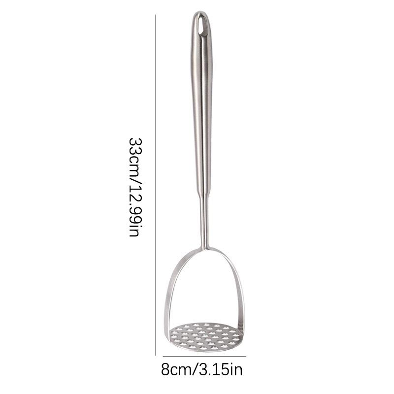 Stainless Steel Potato Masher Household Potato Presser Useful Handheld Potato Crusher Kitchen Gadget