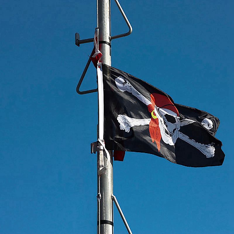 60*90cm Piratenbanner Piratenthema Geburtstagsfeier Dekorationen Piratenschiff Totenkopf Wimpel für Halloween Partydeko Cosplay