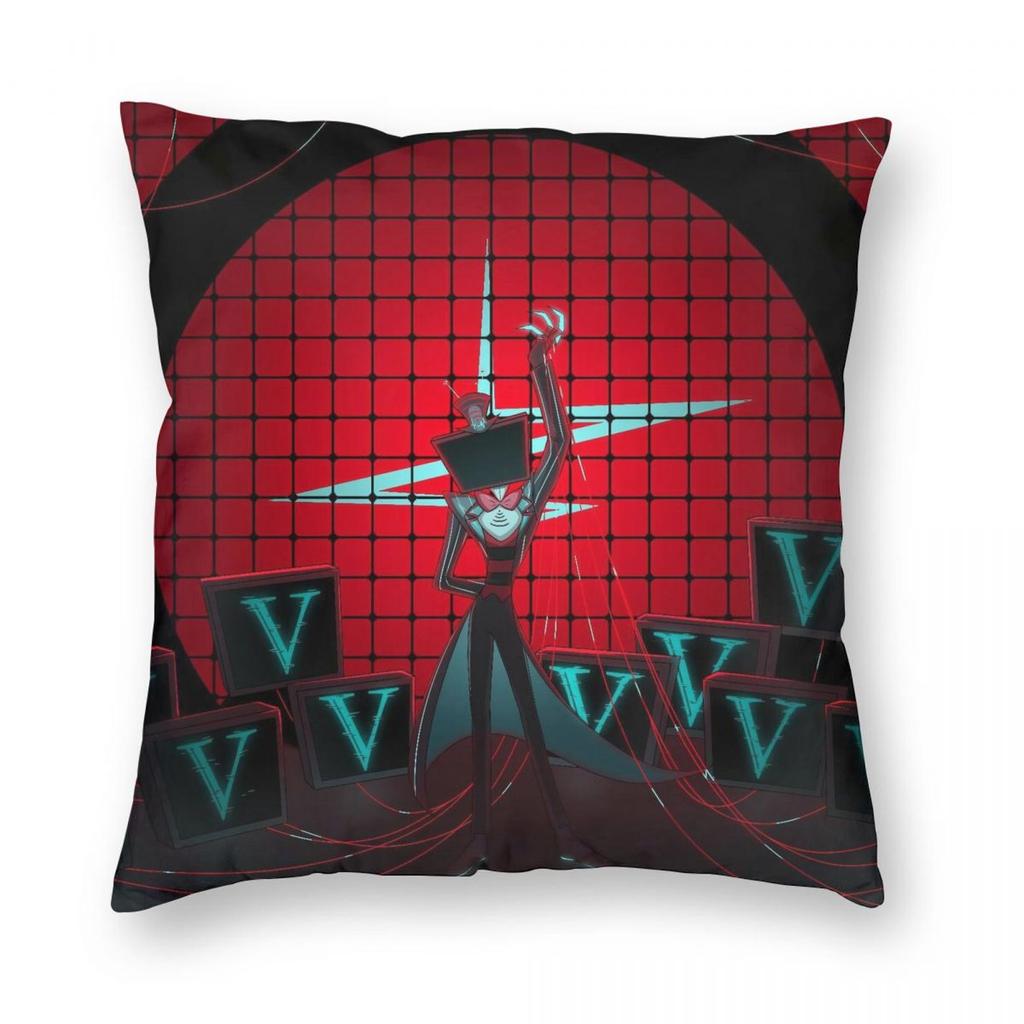 Hazbins Hotels Vox Kissenbezug Druck Polyester Kissenbezug Dekoration Kissenbezug Abdeckung Zuhause Quadratisch 45X45cm