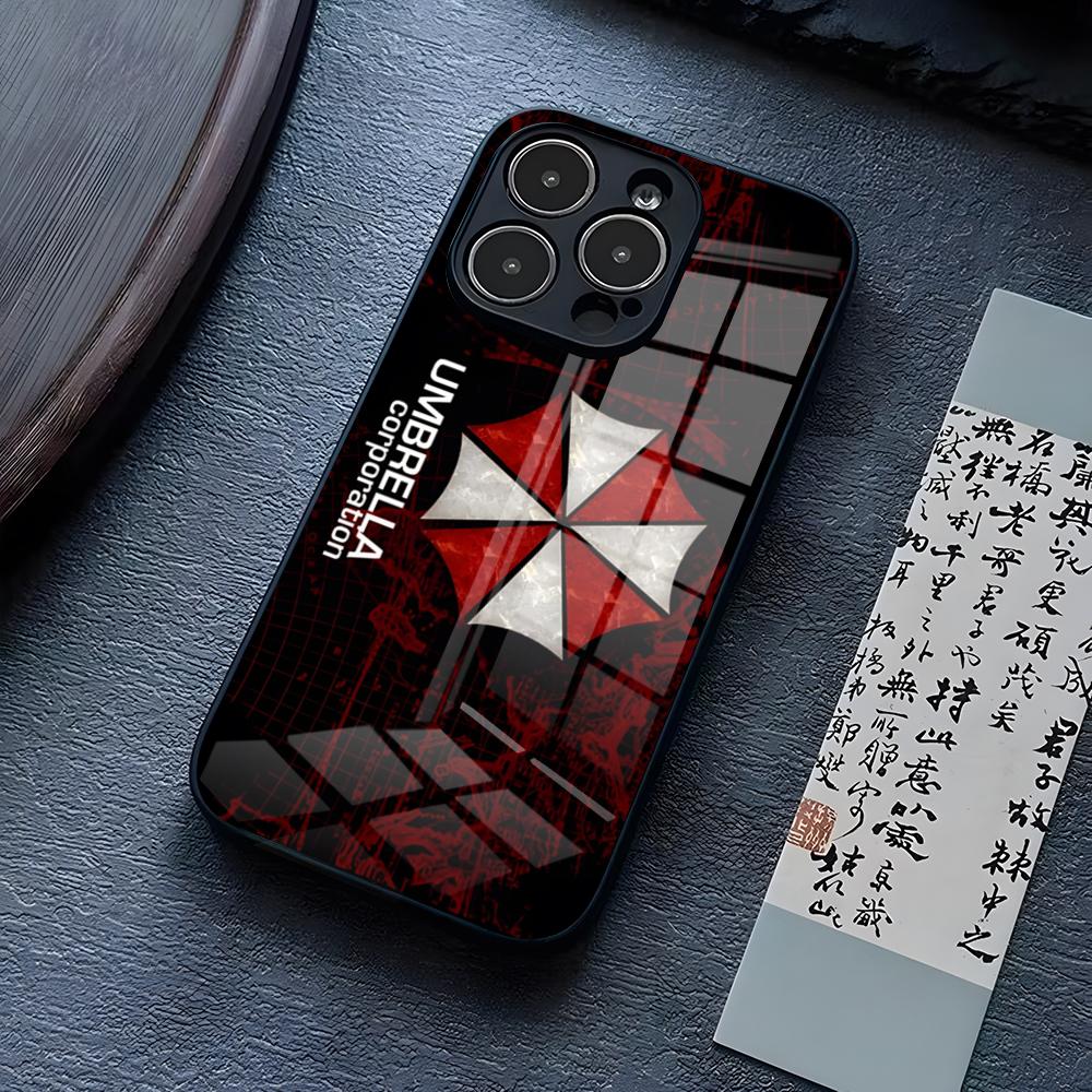 

Umbrella Corporation Phone Case For IPhone 15 Pro Max 14 Pro 12 11 13 Mini X XR XS 16 Plus SE Tempered Glass Back Cover iPhone 16 Plus
