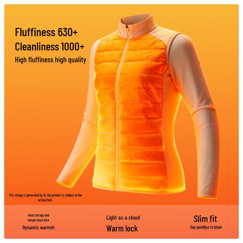 Anta Leichte kurze Daunenjacke für Damen, schmal geschnitten