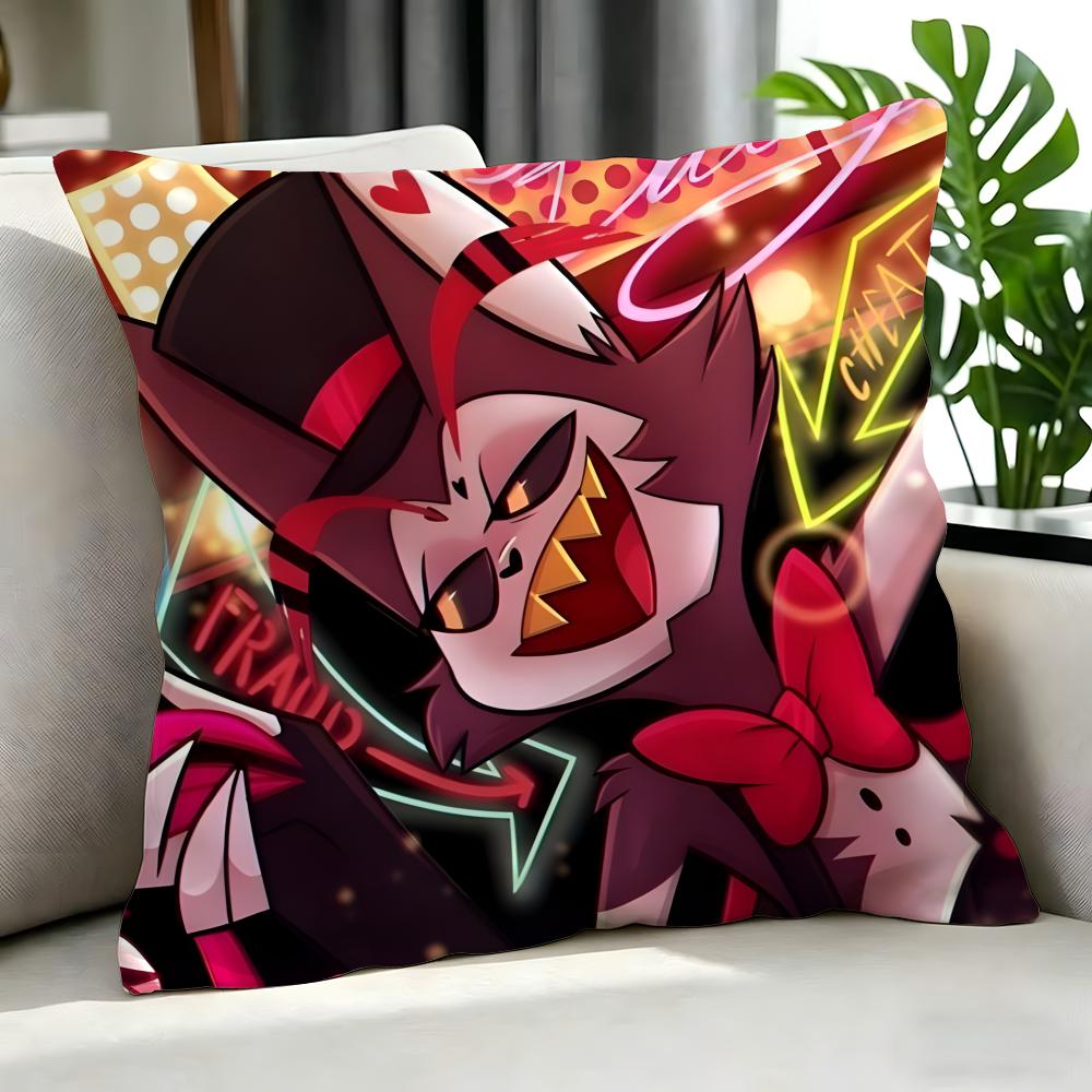 cartoon Hazbin Hotel Cushion Cover Cushion Cover Set 4Pcs 50x50 45x45 40x40 Pillowcase Decorative Sofa Home Decor