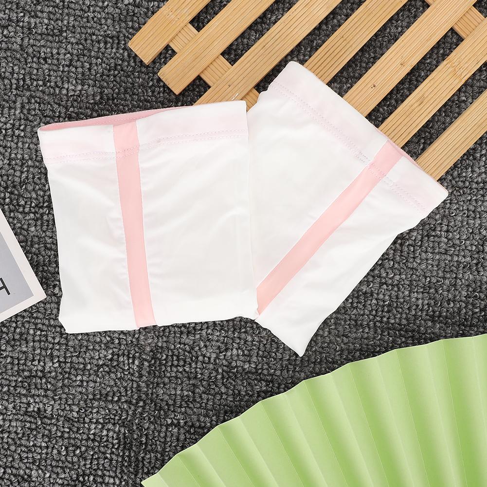 1 Pair Unisex Arm Warmers AntiUV Arm Covers Outdoor Drive Sport Half Finger Sleeves(White S)