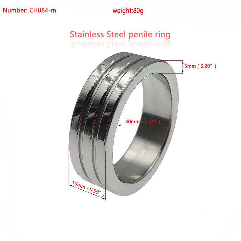Stainless Steel Penis Ring Lock Essence Widened Weight-Bearing Sex Toys Alternative Passion Sex Tools Adult Toys Binding Set