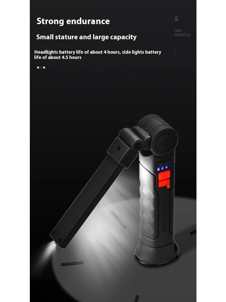450LM COB LED Worklight Flashlight USB-C 800mA Work Light Magnetic 360° Garage Repair Inspection Lamp 4Mode Pocket Flood Light