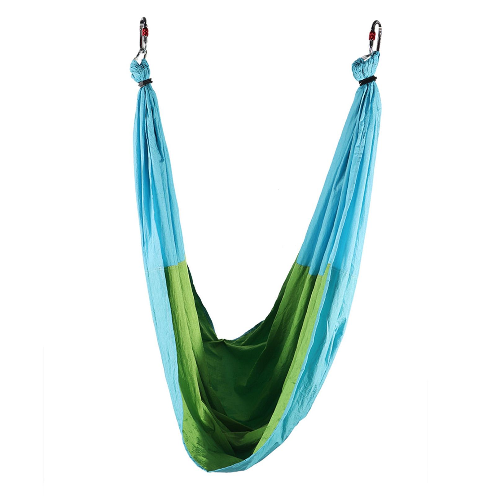 

Aerial Yoga Fitness Hanging Grip Inversion Trapeze Swing Sling Hammock(Blue Green) Green