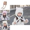 Toddler Bear Ear Knitted Hat Warm Winter Protective Headgear For Kids