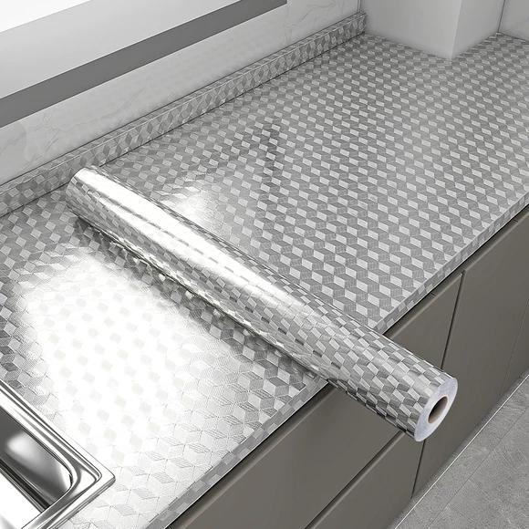 Kitchen Grease-Resistant Stickers, Waterproof Wallpaper, Heat-Resistant Marble Film, Moisture-Resistant Countertop Renovation Stickers