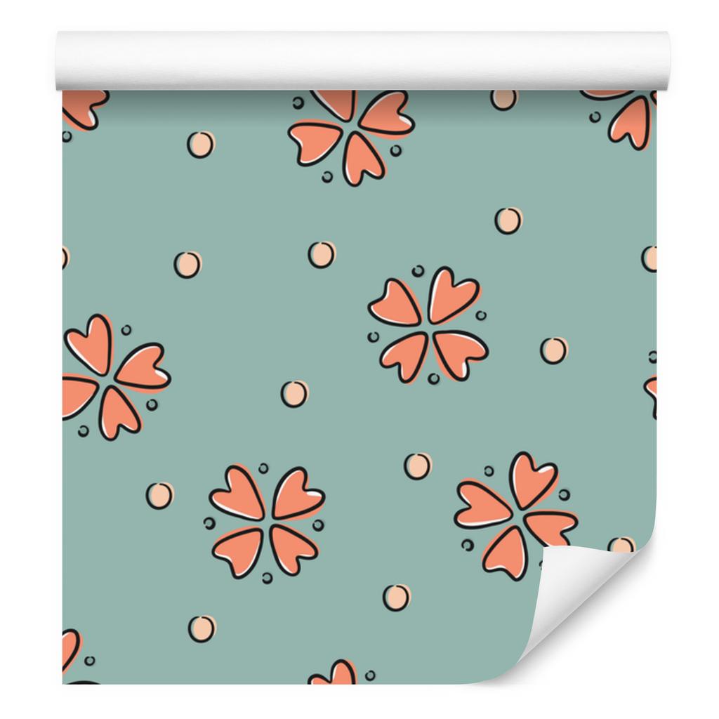Wallpaper Small Flowers Sea, Gray and Beige for Living Room and Bedroom 50x1000