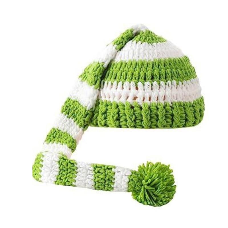 Strickmütze für Baby Warm und gemütlich Weihnachts-Beanie-Mütze Winddichte warme Mütze 6-12M Säuglinge Foto-Requisiten Kopfbedeckung