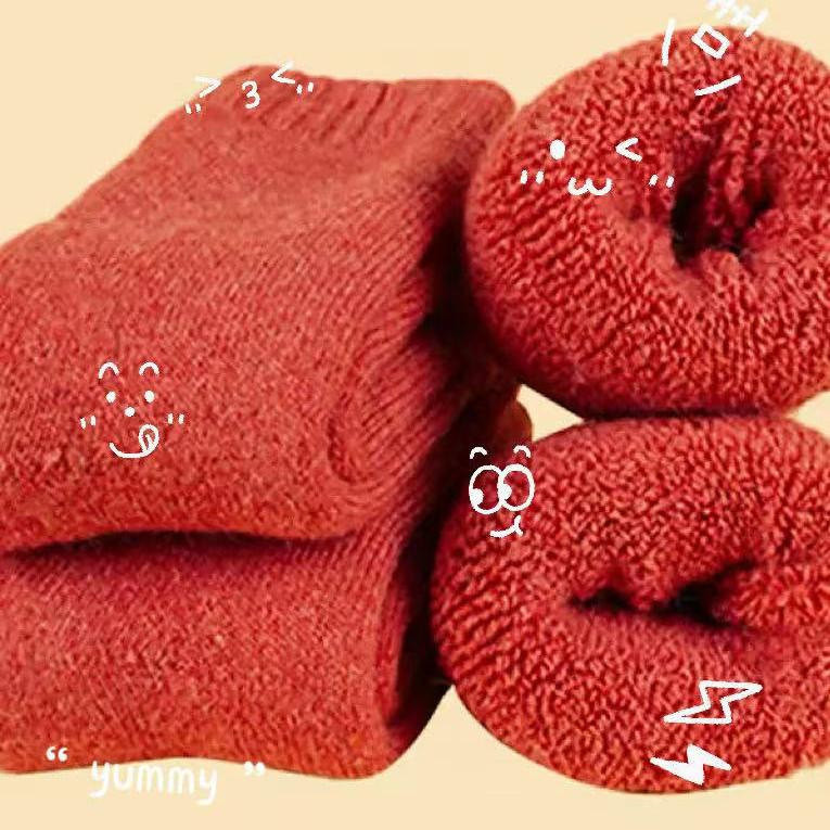1/3/5 Pairs Winter Warm Extra Thick Wool Cashmere Socks for Warmth