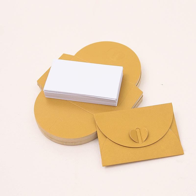 50 Sets: Pearlescent Paper Mini VIP Envelopes with Cards for Valentine's Day & Weddings