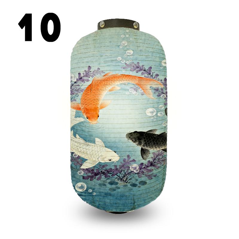 Japanese Style Koi Fish Pattern Lantern Restaurant Bistro Izakaya Yakitori Shop Decoration Festival Party Decor Cloth Lantern