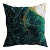 4Pcs Green Marble Pattern Single-Sided Printing Short Plush Suitable For Living Rooms Bedrooms Sofas (Excluding Pillow Cores)