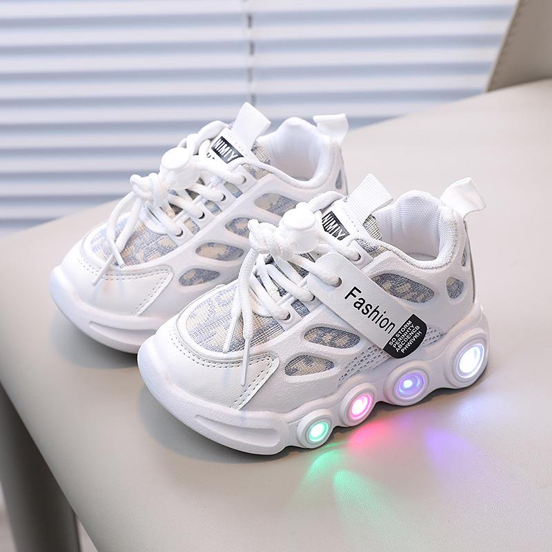 LED Light-Up Breathable Kids' Shoes for Ages 1-6 - Trendy Spring & Autumn Casual Sneakers