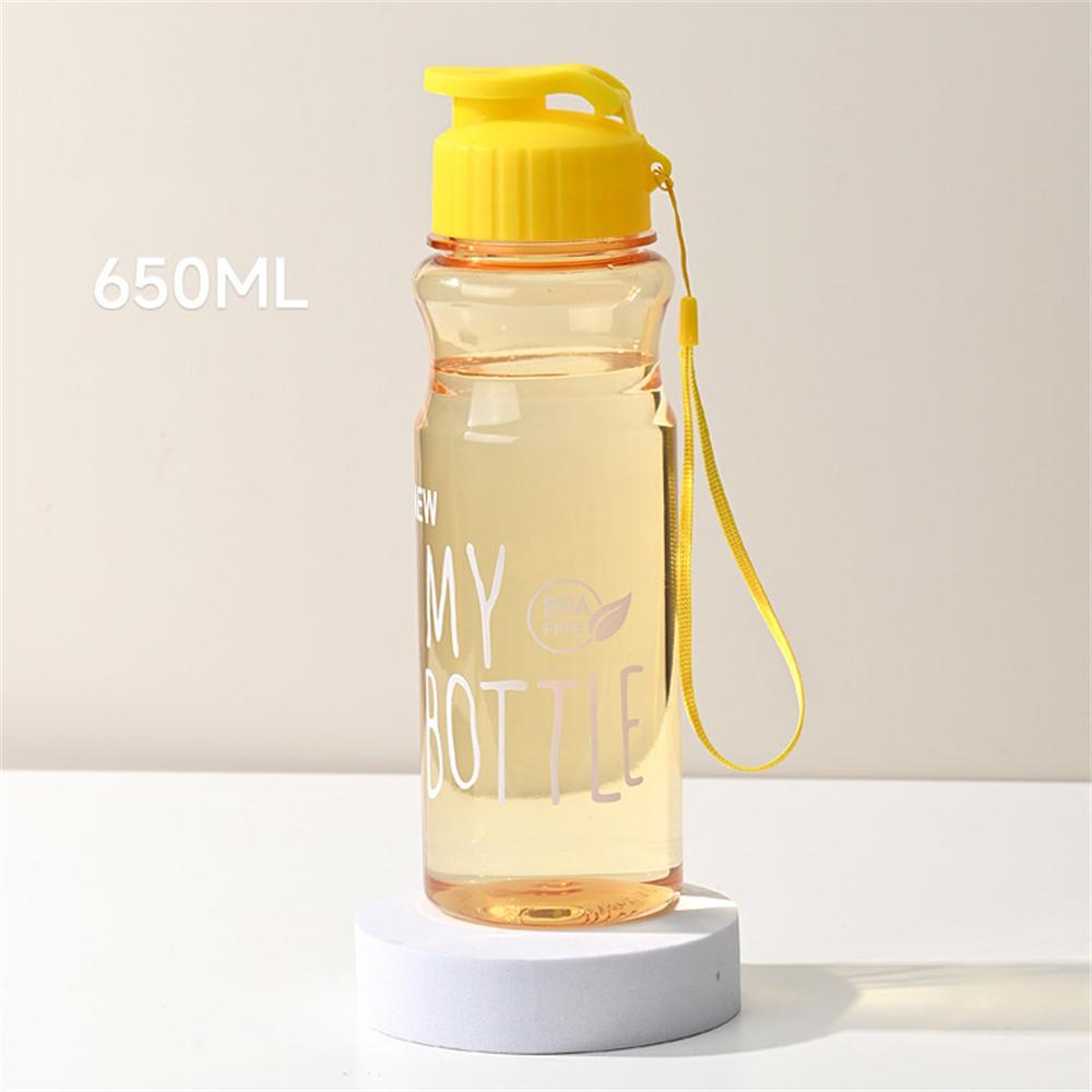 650ml Vattenkopp Sport Vattenflaska Par Vattenkopp Plast Bärbar vattenbehållare Anti-dropp utomhusrep Vattenflaska Presentmugg