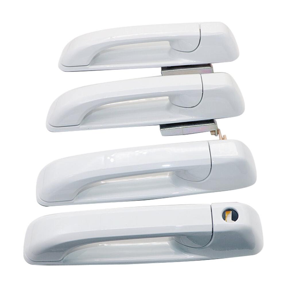 4x Car Bright White For 2019-2021 Dodge Ram 1500,2500,3500 Painted Door Handles